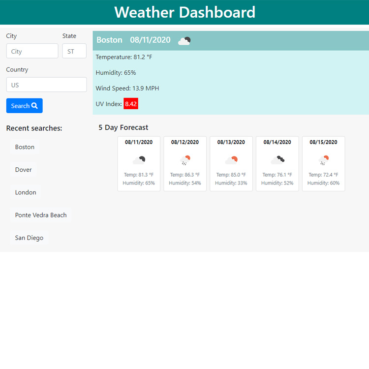 Weather Dashboard